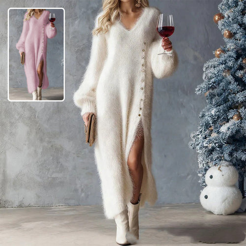 Aurivae V-Neck Strickkleid