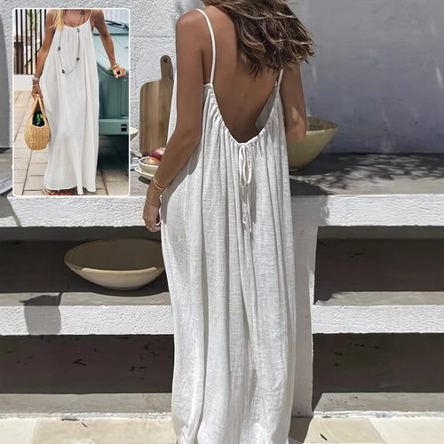 Aurivae Backless Sommer-Maxikleid